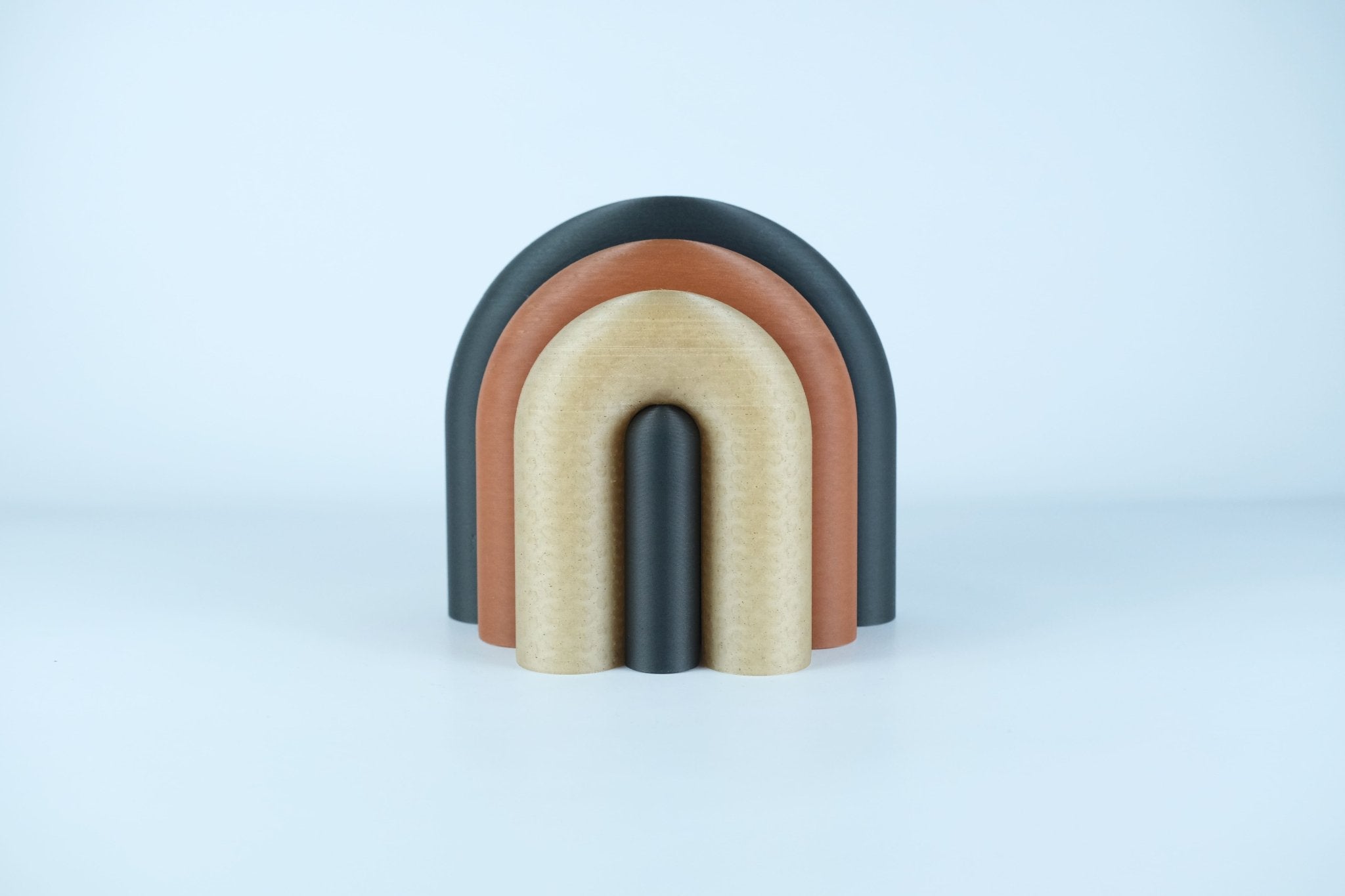 Arc | Serre-livre design & Vase soliflore modulable - Ardoise / Terre battue / Blé 15 - Les Arcadiens