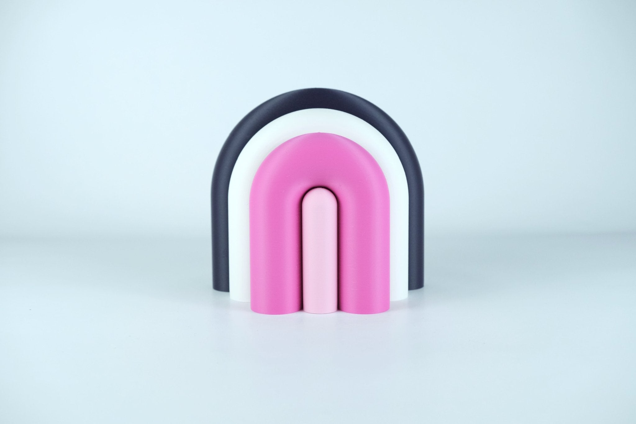 Arc | Serre-livre design & Vase soliflore modulable - Figue / Blanc / Violet / Rose poudré 50 - Les Arcadiens