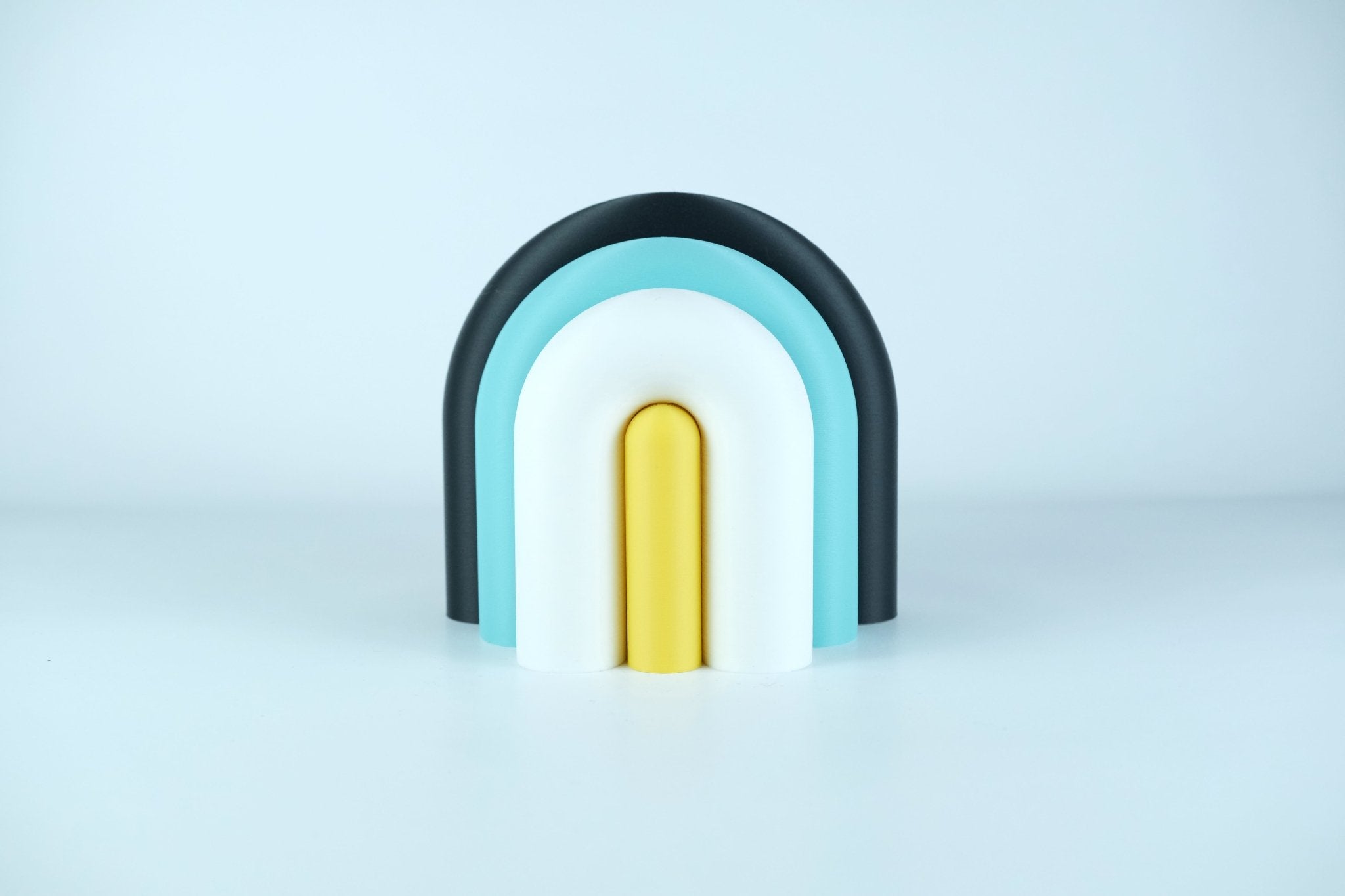 Arc | Serre-livre design & Vase soliflore modulable - Noir / Lagon / Blanc / Jaune 6 - Les Arcadiens