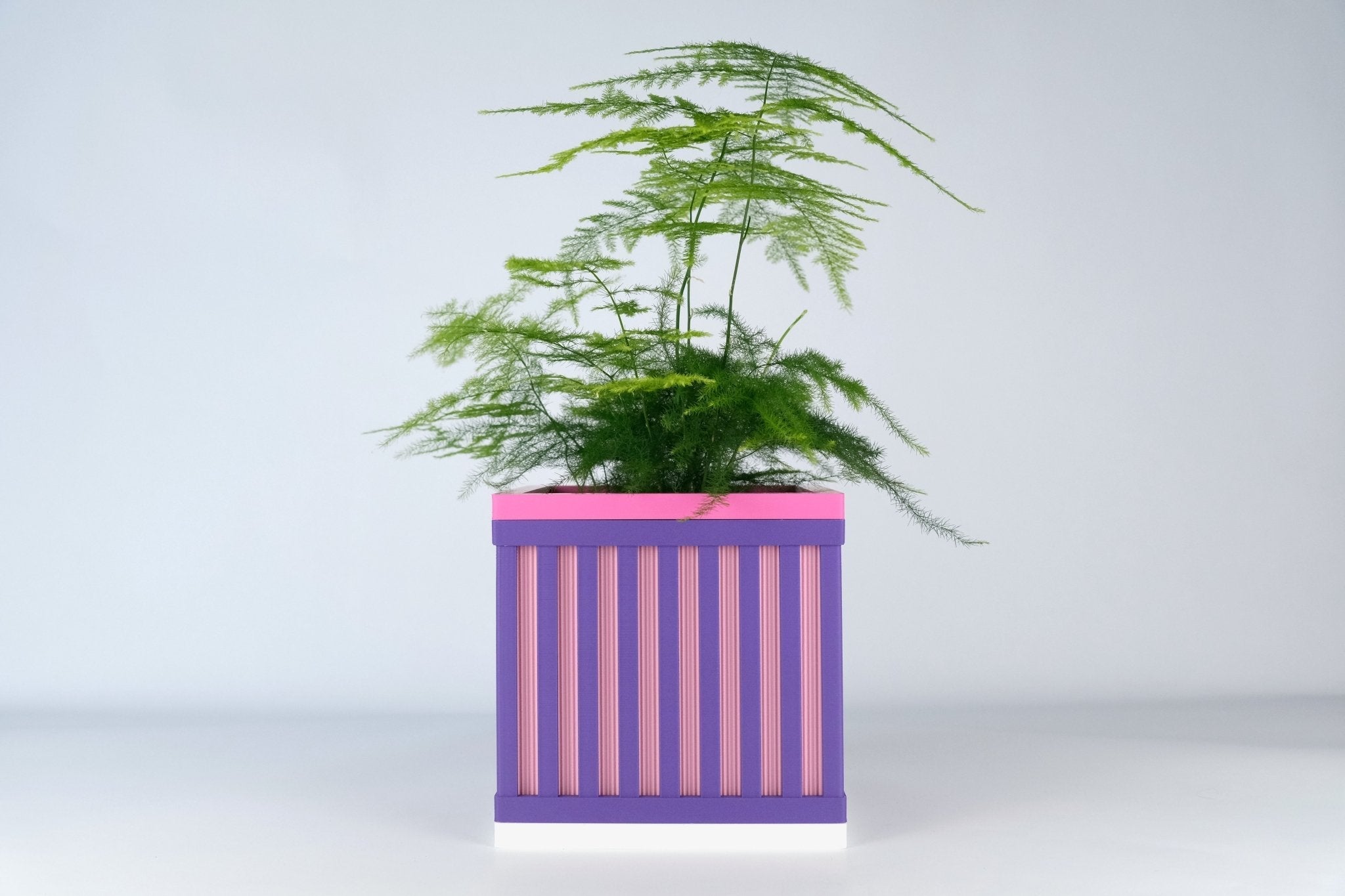 "Le Cube N°1 - Cache-pot ⌀12 cm - Violet/Rose - Les Arcadiens"