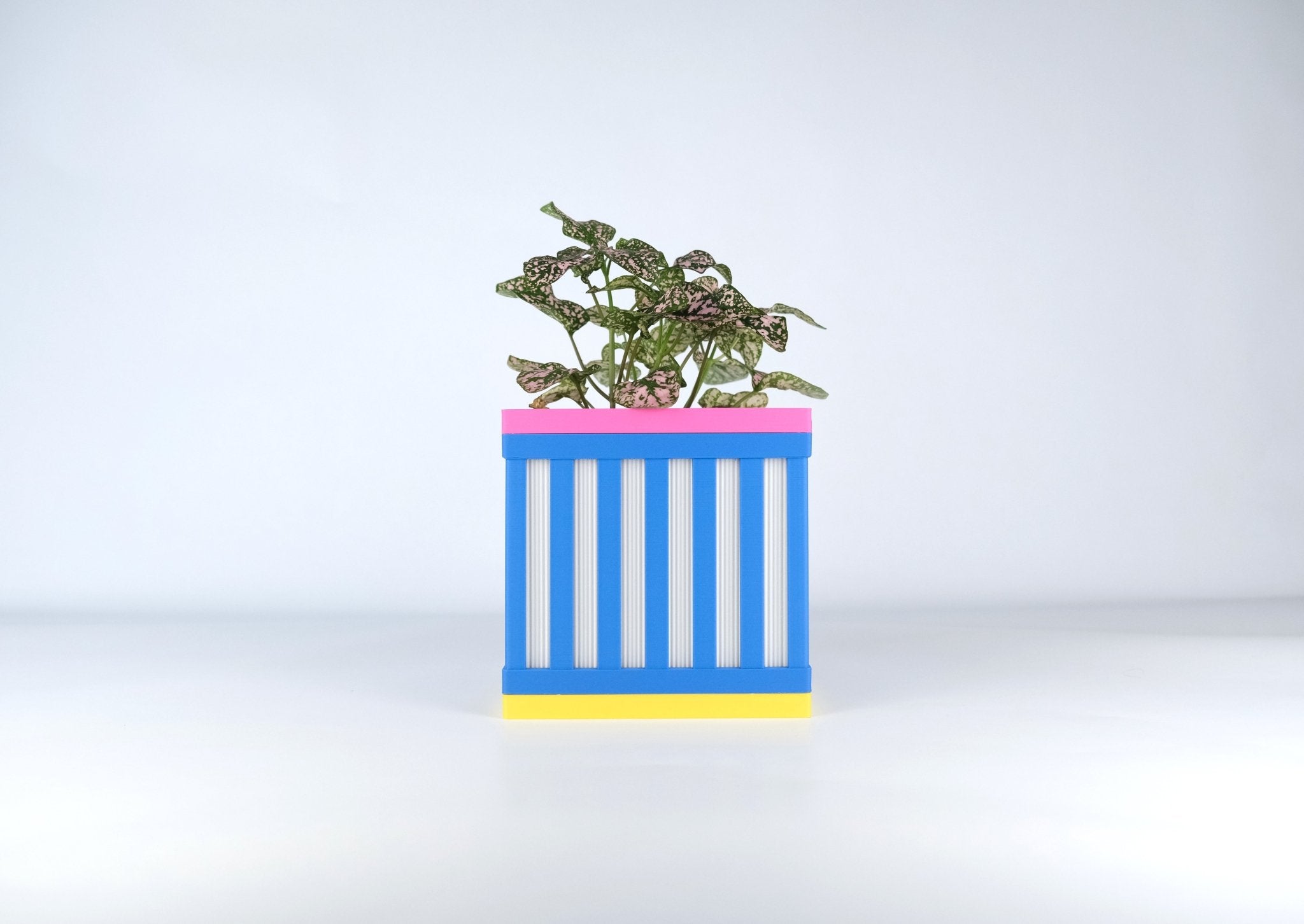 "Le Cube N°1 - Cache-pot ⌀9 cm - Bleu - Les Arcadiens"