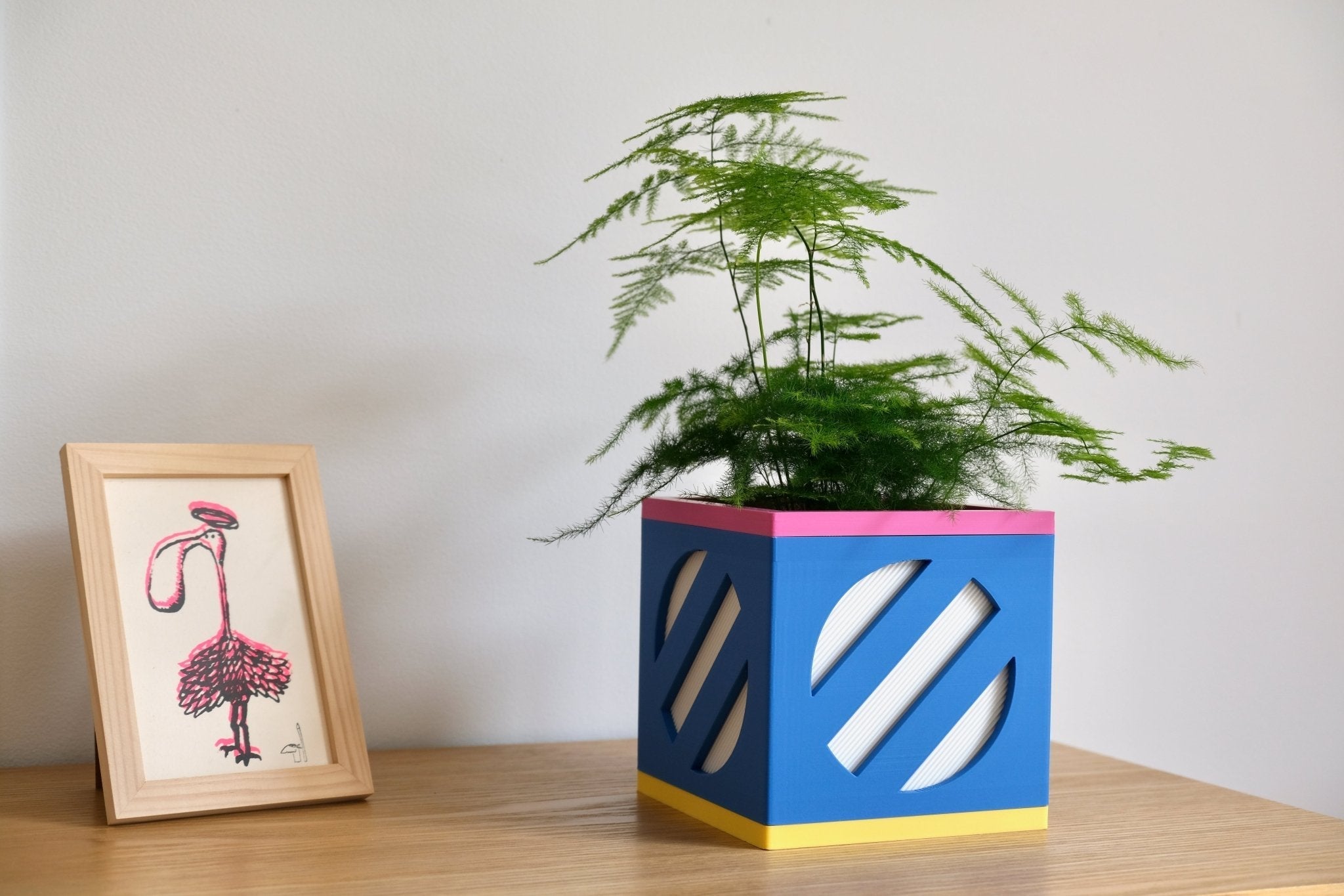 "Le Cube N°2 - Cache - pot - Les Arcadiens"