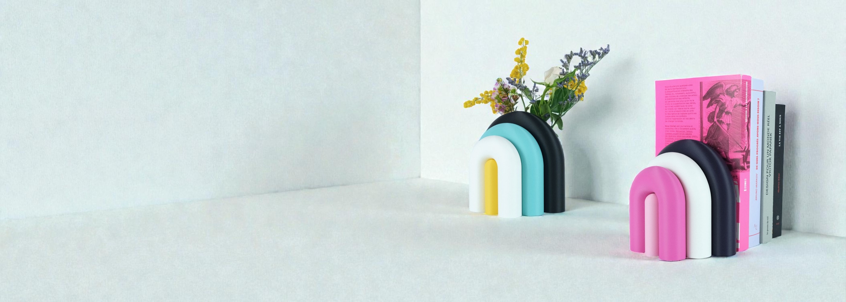 Vases et serre-livres Arc, Les Arcadiens