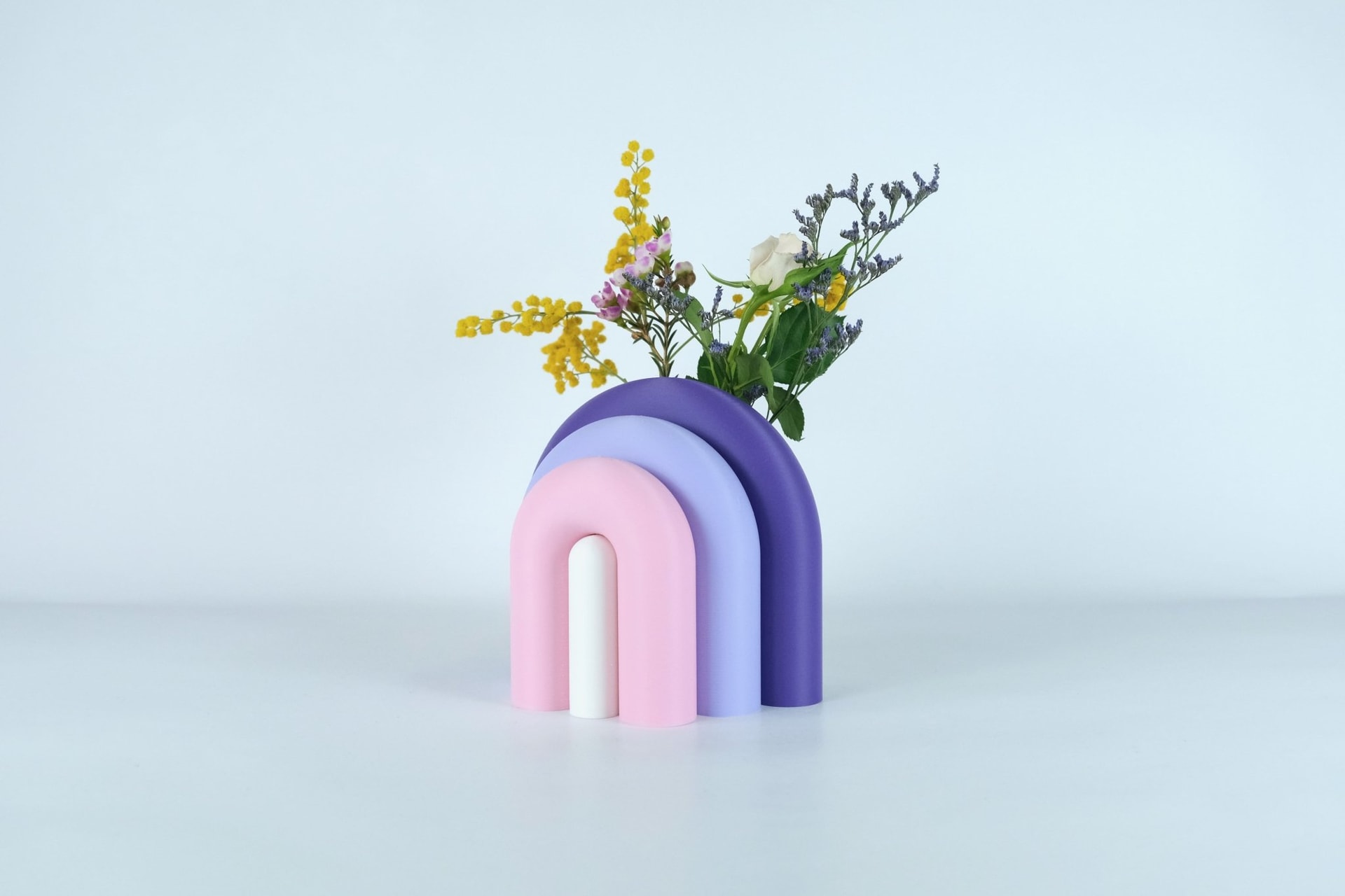Arc, coloris Violet / Lilas / Rose poudré / Blanc