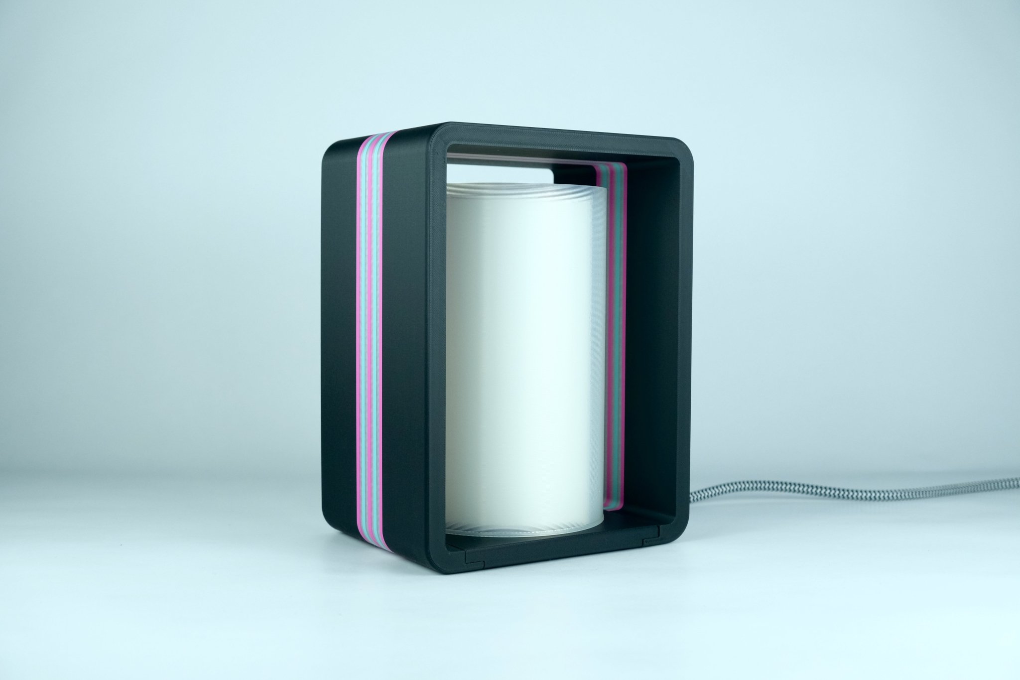 Interstice, coloris Noir / Lagon / Rose