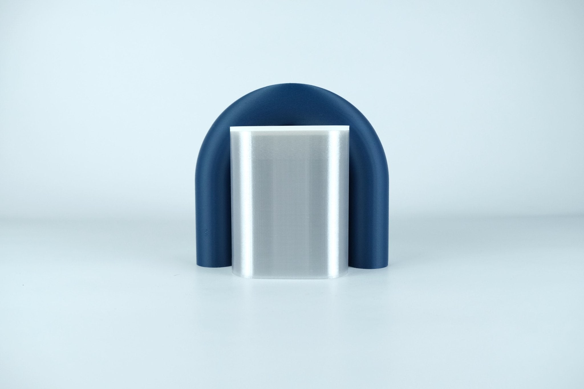 Arc | Serre-livre design & Vase soliflore modulable - Marine / Blanc / Lagon 26 - Les Arcadiens