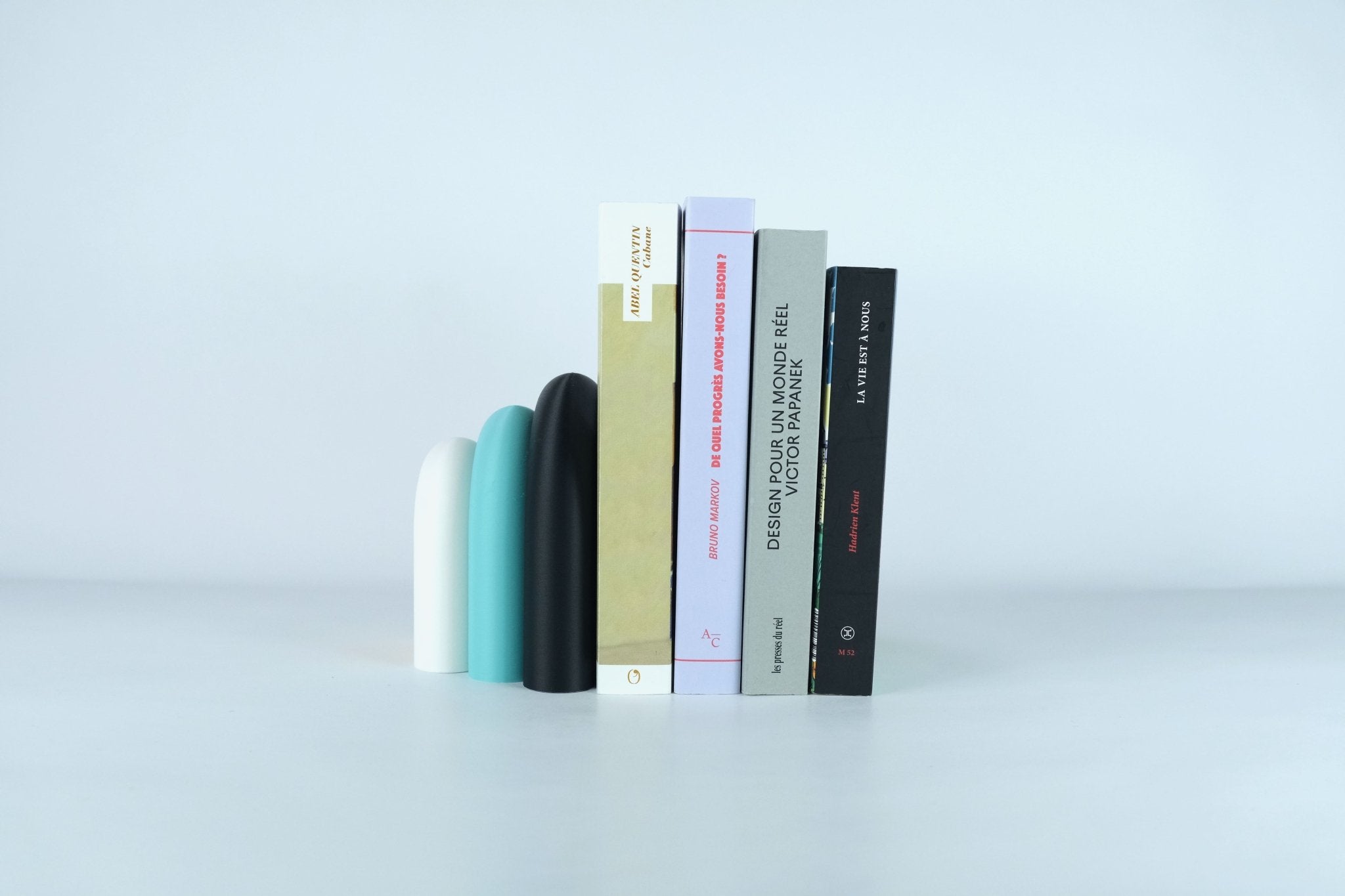 Arc | Serre-livre design & Vase soliflore modulable - Noir / Lagon / Blanc / Jaune 3 - Les Arcadiens