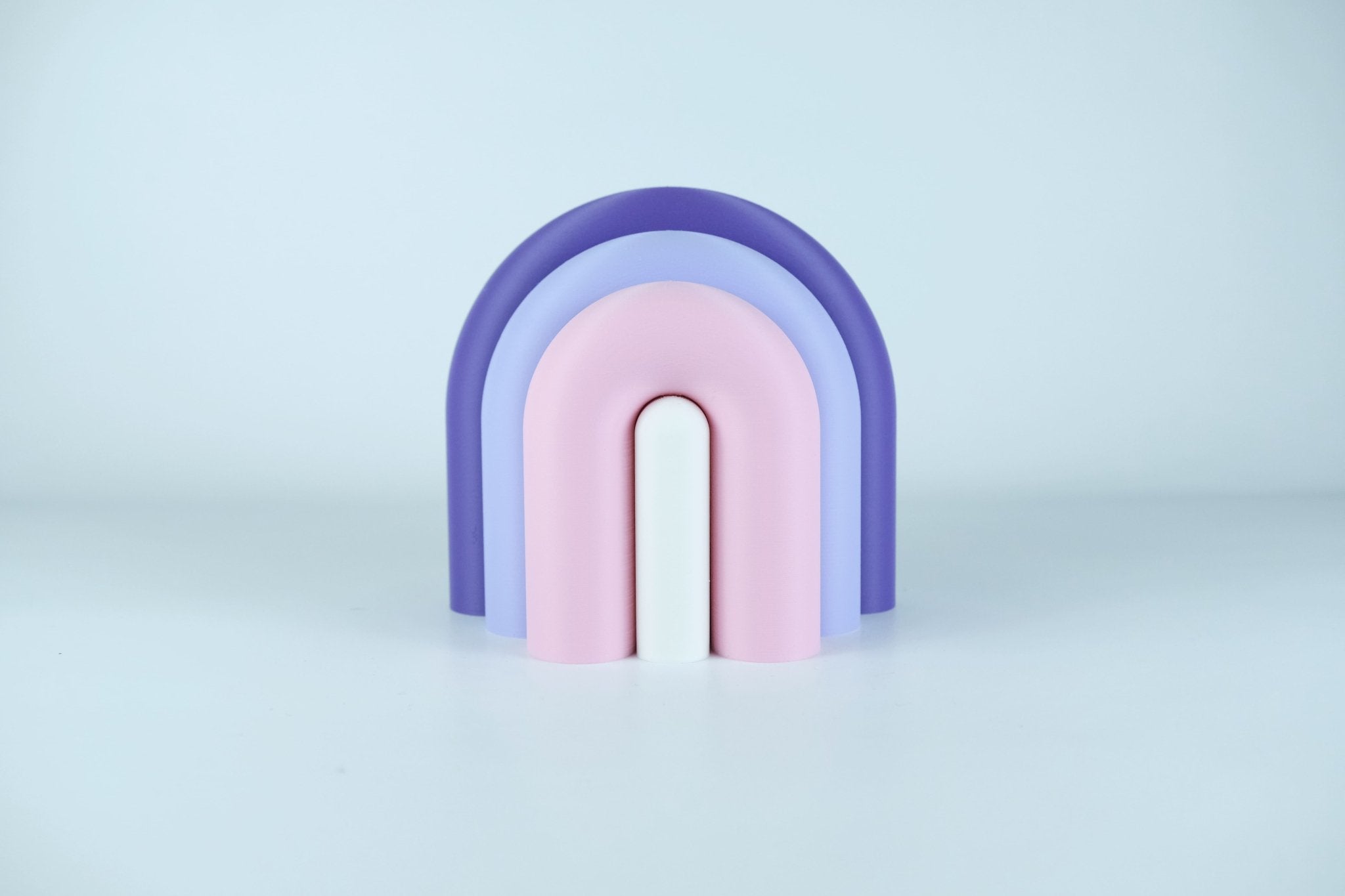 Arc | Serre-livre design & Vase soliflore modulable - Violet / Lilas / Rose poudré / Blanc 59 - Les Arcadiens