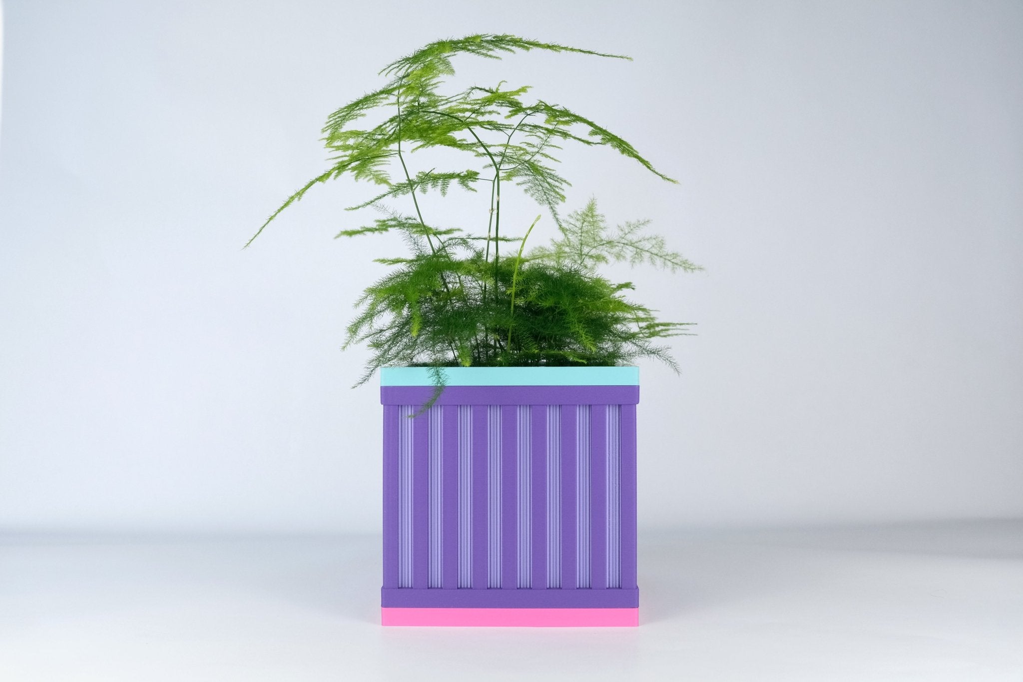 "Le Cube N°1 - Cache-pot ⌀12 cm - Violet/Violet - Les Arcadiens"