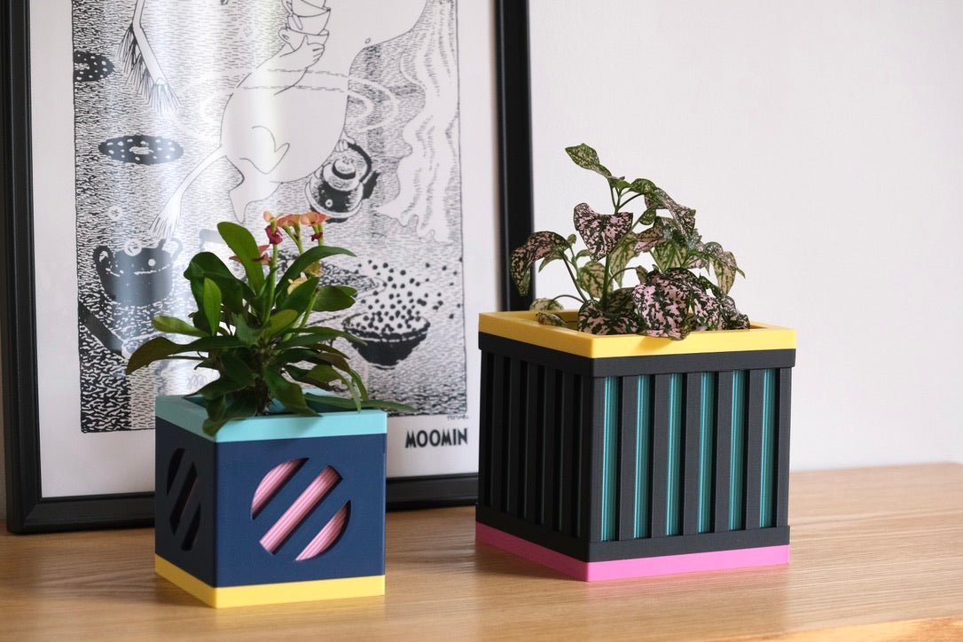 "Le Cube N°2 - Cache - pot - Les Arcadiens"