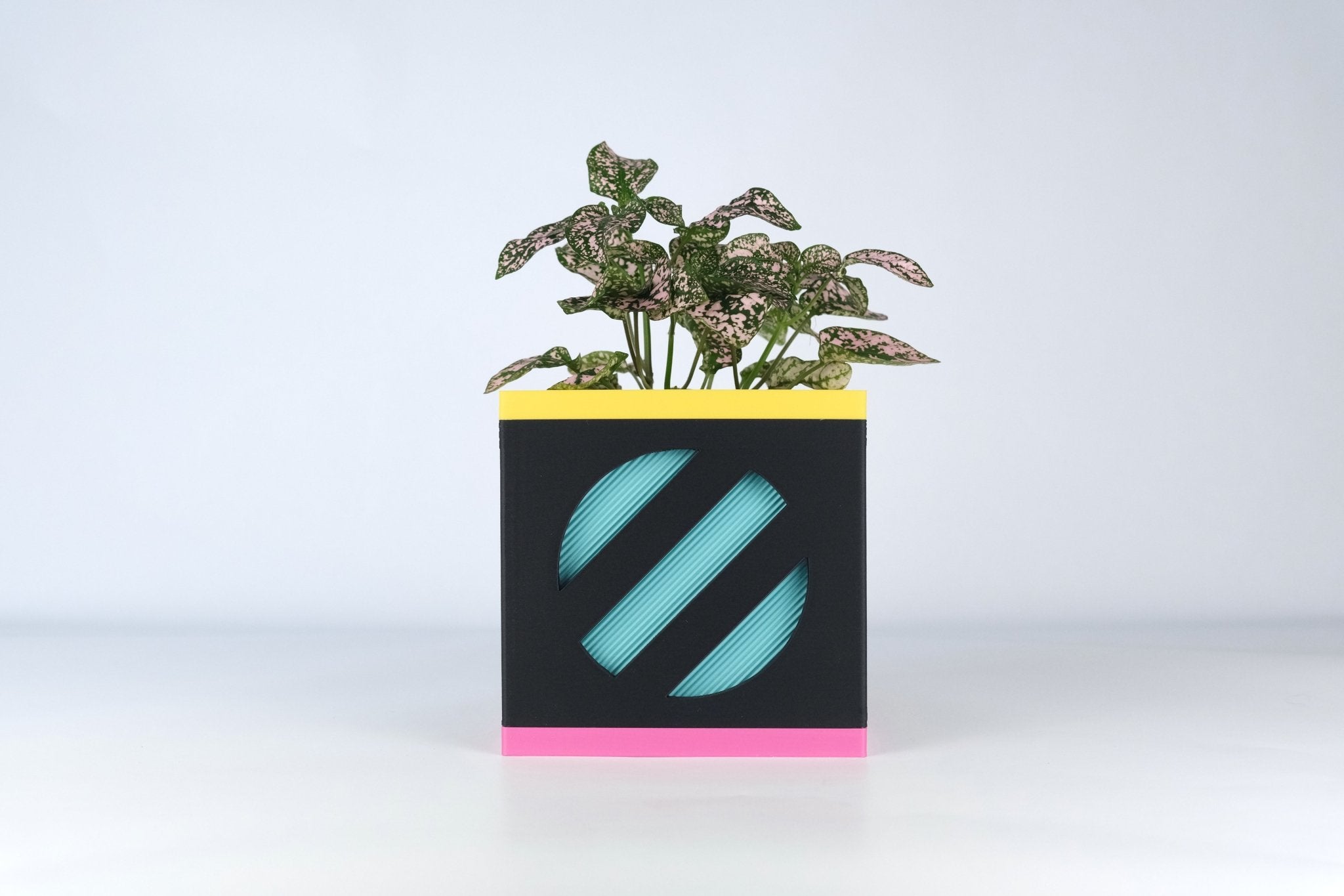 Le Cube N°2 - Cache-pot Ø9 cm - Noir - Les Arcadiens