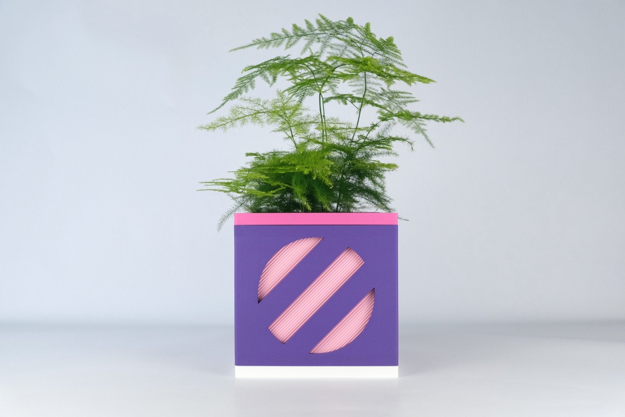 Le Cube N°2 - Cache-pot Ø12 cm - Violet/Rose - Les Arcadiens